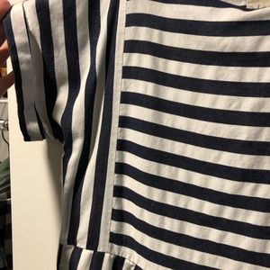 Clad and cloth knee length striped dress